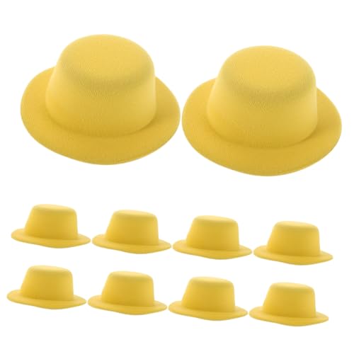 Hohopeti 10 Stück Mini Puppenhüte in Leichte DIY Bastelhüte für Puppen und Haustiere Kleine Filzhüte als Partydekoration und Haaraccessoires für Kreative Handwerksprojekte von Hohopeti