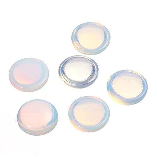 Hohopeti 10 Stück Opal Schmucksteine Flacher Boden DIY Schmuckanhänger Bastelsteine für Damen und Mädchen zur Schmuckherstellung und Dekoration von Hohopeti