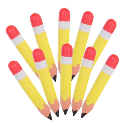 Hohopeti 10 Stück Teiliges Aufblasbare Bleistift Deko PVC Party Zubehör für Geburtstagsfeiern Fotorequisiten und Raumdekoration Gelb Hohopeti 10 Stück Teiliges Aufblasbare Bleistift Deko PVC Party Zubehör für Geburtstagsfeiern Fotorequisiten und Raumdekoration Gelb von Hohopeti