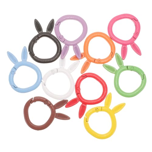 Hohopeti 10 Stück Teiliges Bunte Metall Schlüsselringe mit Glatter Oberfläche Langlebige DIY Schlüsselanhänger Zubehör für Schlüsselorganisation USB Halterung für Familie und von Hohopeti