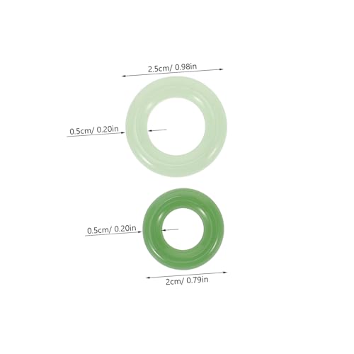Hohopeti 10 Stück Teiliges DIY Glasring Quasten Damen Schmuck Zubehör Dunkelgrün Hellgrün Leichte Handgefertigte Verbindungsringe für Buyao Haarspangen und Schmuckprojekte von Hohopeti