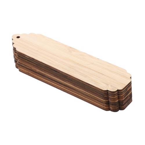 Hohopeti 10 Stück Teiliges DIY Holz Lesezeichen mit Löchern Blanko Bastelmaterial zum Bemalen und Gravieren Kreative Holzanhänger für Buchzeichen Schlüsselanhänger und Dekoration für Hohopeti 10 Stück Teiliges DIY Holz Lesezeichen mit Löchern Blanko Bastelmaterial zum Bemalen und Gravieren Kreative Holzanhänger für Buchzeichen Schlüsselanhänger und Dekoration für von Hohopeti