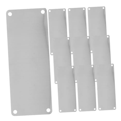 Hohopeti 10 Stück Teiliges Edelstahl Türschild Blanko Namensschilder mit Löchern Langlebige Metallplatten für Gravur Vielseitig Einsetzbar für Wohn und Geschäftsbereiche Hohopeti 10 Stück Teiliges Edelstahl Türschild Blanko Namensschilder mit Löchern Langlebige Metallplatten für Gravur Vielseitig Einsetzbar für Wohn und Geschäftsbereiche von Hohopeti