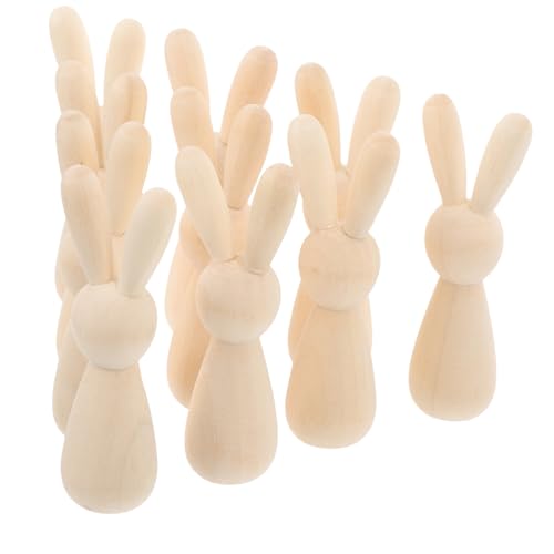 Hohopeti 10 Stück Teiliges Holz Peg Hasen zum Bemalen Naturbelassene DIY Holzfiguren für Kreative Handarbeit Dekorative Holzpuppen für Moderne Bauernhaus Deko und Gestalten Hohopeti 10 Stück Teiliges Holz Peg Hasen zum Bemalen Naturbelassene DIY Holzfiguren für Kreative Handarbeit Dekorative Holzpuppen für Moderne Bauernhaus Deko und Gestalten von Hohopeti