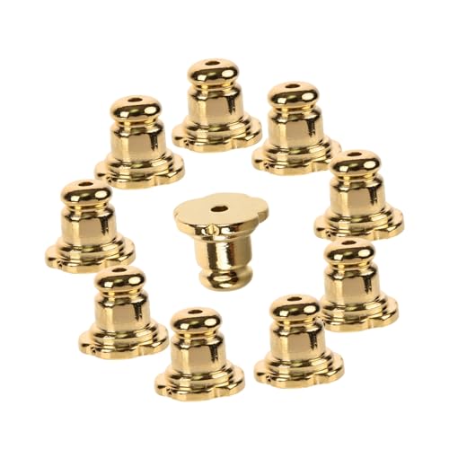 Hohopeti 10 Stück Teiliges Kleine Goldfarbene Ohrstecker verschlüsse aus Kupferbeschichtetem Metall Langlebige DIY Ersatz ohrringstopper für Gepiercte Ohren Sicherer Halt bei Verschiedenen Hohopeti 10 Stück Teiliges Kleine Goldfarbene Ohrstecker verschlüsse aus Kupferbeschichtetem Metall Langlebige DIY Ersatz ohrringstopper für Gepiercte Ohren Sicherer Halt bei Verschiedenen von Hohopeti