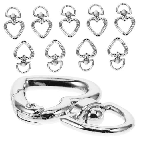 Hohopeti 10 Stück Teiliges Metall Herz Feder Schnappverschluss D Förmige Schlüsselringe für Taschen Gürtel DIY Schmuck und Dekoration Korrosionsbeständig Vielseitig Einsetzbar Silberfarben Hohopeti 10 Stück Teiliges Metall Herz Feder Schnappverschluss D Förmige Schlüsselringe für Taschen Gürtel DIY Schmuck und Dekoration Korrosionsbeständig Vielseitig Einsetzbar Silberfarben von Hohopeti