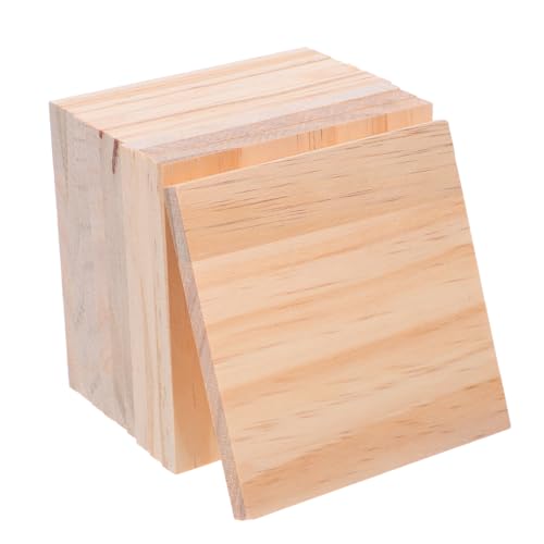Hohopeti 10 Stück Teiliges Naturbelassene Quadratische Holzblöcke mit Oberfläche zum Bemalen Gravieren und Schnitzen für DIY Bastelprojekte und Kreative Holzkunst Hohopeti 10 Stück Teiliges Naturbelassene Quadratische Holzblöcke mit Oberfläche zum Bemalen Gravieren und Schnitzen für DIY Bastelprojekte und Kreative Holzkunst von Hohopeti