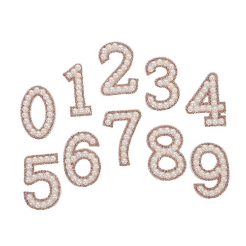 Hohopeti 10 Stück Teiliges Perlen Strass Zahlen Bügelbild Patches zum Aufbügeln für Kleidung DIY Modische Applikationen für T Shirts Blusen Röcke und Kleider Vielseitige Schmucksteine Hohopeti 10 Stück Teiliges Perlen Strass Zahlen Bügelbild Patches zum Aufbügeln für Kleidung DIY Modische Applikationen für T Shirts Blusen Röcke und Kleider Vielseitige Schmucksteine von Hohopeti