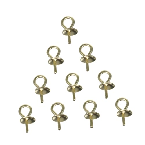 Hohopeti 10 Stück Teiliges Perlen Tray Anhänger Goldfarbene Schmuckzubehör Vielseitig Einsetzbar für DIY Perlenketten und Schmuckgestaltung von Hohopeti