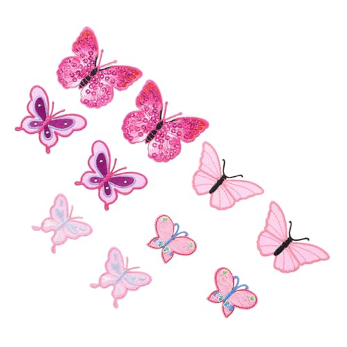 Hohopeti 10 Stück Teiliges Rosa Schmetterling Stickerei Bestickte Applikationen zum Aufnähen und Aufbügeln DIY Textil Patches für Kleidung Dekoration und Kreative Nähprojekte Hohopeti 10 Stück Teiliges Rosa Schmetterling Stickerei Bestickte Applikationen zum Aufnähen und Aufbügeln DIY Textil Patches für Kleidung Dekoration und Kreative Nähprojekte von Hohopeti