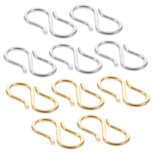 Hohopeti 10 Stück Teiliges S förmiger Schmuckverschluss aus hochwertigem Metall Langlebig Geeignet für DIY Armband Halskettenherstellung für Schmuckbastler und Geschenkideen Hohopeti 10 Stück Teiliges S förmiger Schmuckverschluss aus hochwertigem Metall Langlebig Geeignet für DIY Armband Halskettenherstellung für Schmuckbastler und Geschenkideen von Hohopeti