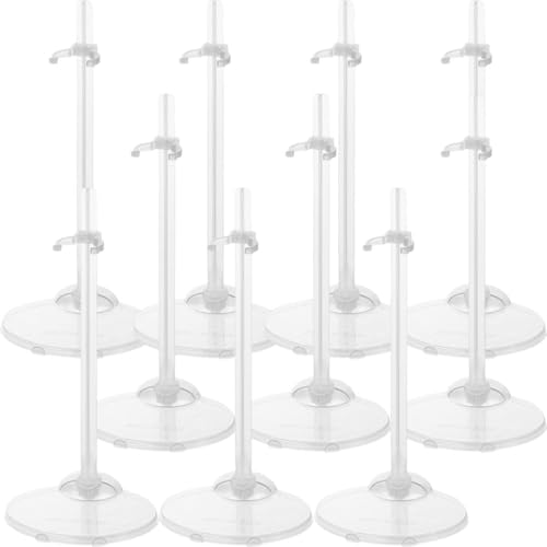 Hohopeti 10 Stück Teiliges Transparentes Puppenständer Klare Doll Display Halter mit Breiter Basis Stabiler Kunststoff Puppenhalter für Sammeln Dekorieren Schaufenster und Hohopeti 10 Stück Teiliges Transparentes Puppenständer Klare Doll Display Halter mit Breiter Basis Stabiler Kunststoff Puppenhalter für Sammeln Dekorieren Schaufenster und von Hohopeti
