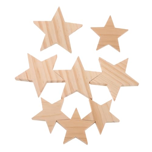 Hohopeti 10 Stück Teiliges Unfertige Holzsterne Blanko Sternscheiben aus Naturholz Robuste DIY Deko zum Bemalen Staining für Party Hochzeit Wohnkultur und Bastelprojekte von Hohopeti