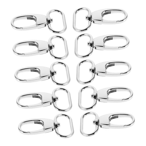 Hohopeti 10 Stück Teiliges Zinklegierung Karabinerhaken für Taschenriemen Drehbare Metallverschlüsse mit Innendurchmesser Langlebige DIY Schlüsselanhänger und Bastelzubehör Hohopeti 10 Stück Teiliges Zinklegierung Karabinerhaken für Taschenriemen Drehbare Metallverschlüsse mit Innendurchmesser Langlebige DIY Schlüsselanhänger und Bastelzubehör von Hohopeti