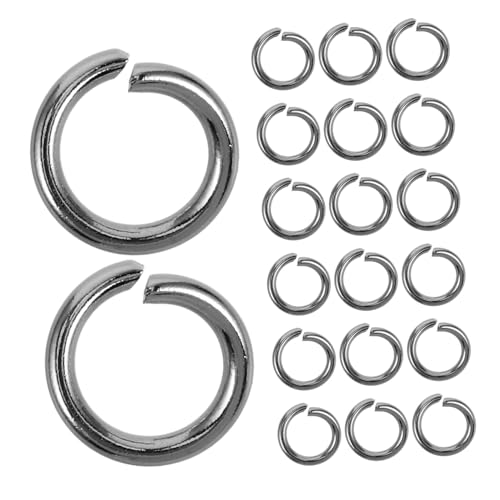 Hohopeti 100 Stck Edelstahl Rechteckige Sprungringe für Schmuckherstellung Schlüsselanhänger DIY Basteln Robuste Offene Ringe für Schlüsselbund Zubehör von Hohopeti