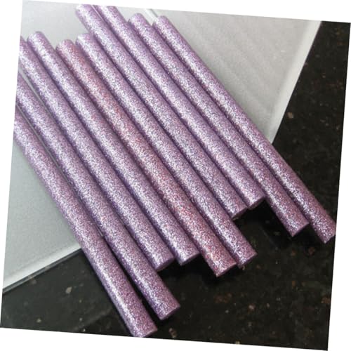 Hohopeti 100 Stück Bunte Glitzer Heißklebesticks Umweltfreundliche EVA Klebestreifen mit Starkem Halt Flexible Anwendung für Kunststoff Holz Papier Stoff für Bastelprojekte Zufällige Farbe von Hohopeti