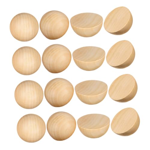 Hohopeti 100 Stück Halbholzkugeln Naturbelassen Glatt für DIY Holzprojekte Basteln Malen Dekorieren Vielseitige Holzformen Kleine Holzteile für Handwerksbedarf Hohopeti 100 Stück Halbholzkugeln Naturbelassen Glatt für DIY Holzprojekte Basteln Malen Dekorieren Vielseitige Holzformen Kleine Holzteile für Handwerksbedarf von Hohopeti