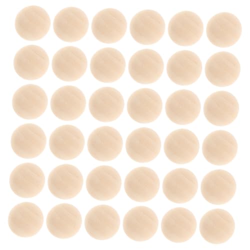 Hohopeti 100 Stück Halbrunde Holzperlen zum Basteln Vielseitig Einsetzbar für Schmuckherstellung DIY Dekoration Holzhalbkugeln für Kreative Holzarbeiten und Heimdeko von Hohopeti