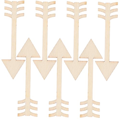 Hohopeti 100 Stück Holzpfeil Scheiben Naturbelassene Holzscheiben für DIY Bastelsets Hochzeit Deko und Kreative Heimwerker Projekte Blanko Holzstücke zum Bemalen und Verzieren von Hohopeti