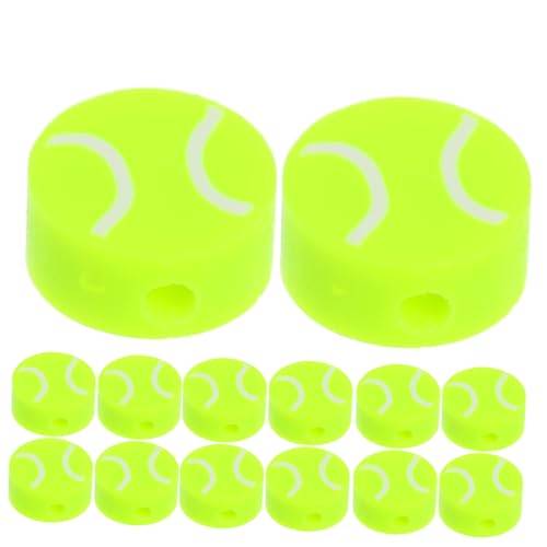 Hohopeti 100 Stück Kleine Tennis perlen aus Polymer Clay Vielseitige DIY Schmuckperlen für Armbänder Halsketten Ohrringe Dekorative Spacer perlen Handgefertigte Bastelmaterialien von Hohopeti