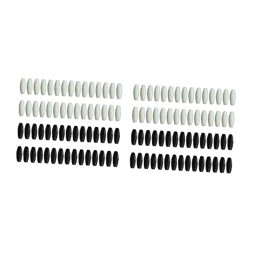 Hohopeti 100 Stück Kunststoff Sicherheitsverschluss Clips Stabile Barrel Connectors Groß Schwarz und Weiß für Armbandverschluss DIY Schmuck Kordelverbinder Langlebig und Bruchsicher von Hohopeti