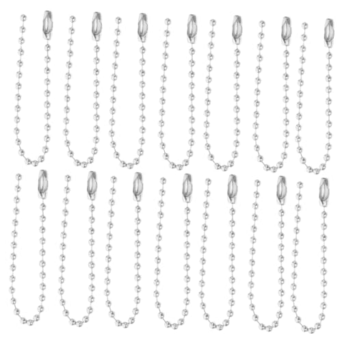 Hohopeti 100 Stück Metall Kugelkette Schlüsselanhänger Perlenkette für Schmuckherstellung DIY Anhänger Kette Schlüsselring Robust Langlebig Vielseitig Einsetzbar Hohopeti 100 Stück Metall Kugelkette Schlüsselanhänger Perlenkette für Schmuckherstellung DIY Anhänger Kette Schlüsselring Robust Langlebig Vielseitig Einsetzbar von Hohopeti