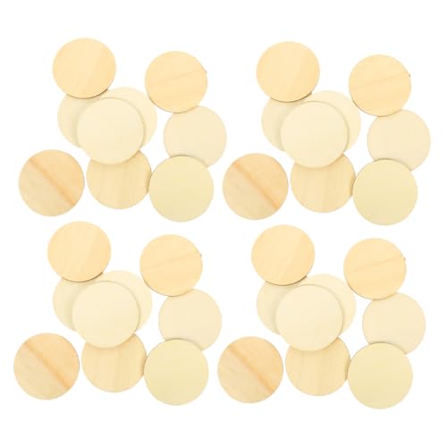 Hohopeti 100 Stück Runde Holzscheiben Für Basteln Unbehandelte Holzkreise Mit Glatter Oberfläche Für Malerei Gravur DIY Dekoration Und Kreative Handarbeit von Hohopeti
