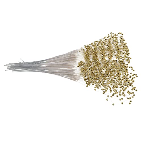 Hohopeti 100 Stück Teiliges Perlen aus Kunststoff für DIY Brautstrauß Langlebige Perlengirlande mit Sticks Hochzeitsgeeignetes Material für Tisch und Partydekoration Handgefertigte von Hohopeti