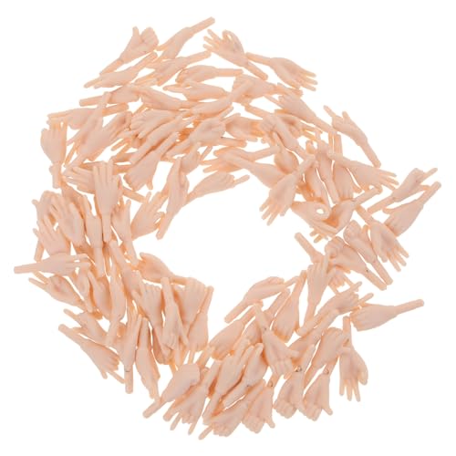 Hohopeti 100 Stück Teiliges Puppenhandgelenke aus Langlebigem PVC Vielseitige DIY Handteile Puppen Realistische Falsche Hände für Puppenherstellung und Bastelprojekte von Hohopeti