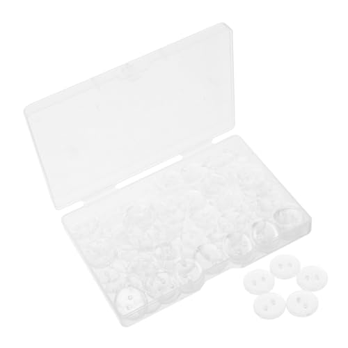 Hohopeti 100 Stück Transparente Knöpfe: 15 Mm, Handgenähte Runde Harzknöpfe, Verzierungen, Zubehör Für Pullover, Hemden, Baby-cardigans, Diy-kleidungsverschlüsse von Hohopeti