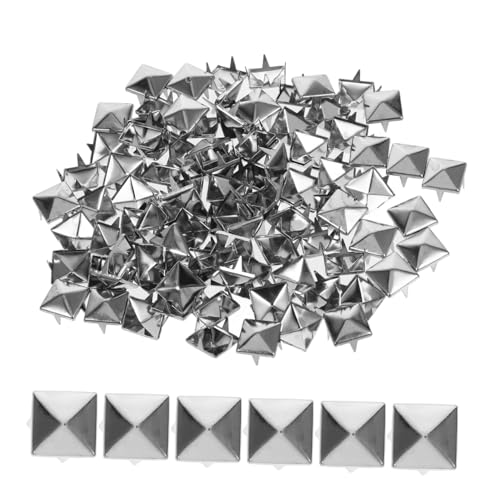 Hohopeti 100 Stück Vier klauen Quadratische Metall Nieten Punk Spikes DIY Kleidung Schuhe Zubehör Silberfarben Langlebig Sicherer Halt für Handwerk und Accessoires Hohopeti 100 Stück Vier klauen Quadratische Metall Nieten Punk Spikes DIY Kleidung Schuhe Zubehör Silberfarben Langlebig Sicherer Halt für Handwerk und Accessoires von Hohopeti