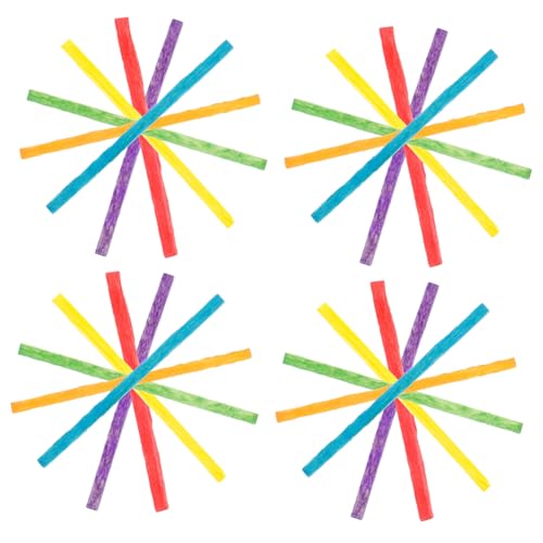Hohopeti 1000 Stück Teiliges Bunte Holzstäbchen Gelb Naturbelassene Schadstofffreie Bastelstäbchen für DIY Glatte Oberfläche für Kunsthandwerk und Gruppenaktivitäten von Hohopeti