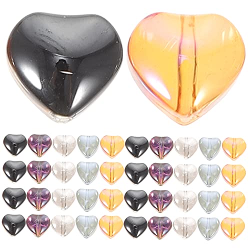 Hohopeti 100Stücke Glasperlen Herzform DIY Bastelperlen für Armbänder und Halsketten Wasserabweisend und Farbenfroh Transparent Diamantblau Charm Hohopeti 100Stücke Glasperlen Herzform DIY Bastelperlen für Armbänder und Halsketten Wasserabweisend und Farbenfroh Transparent Diamantblau Charm von Hohopeti