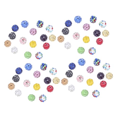 Hohopeti 100Stücke Perlen mit Diamant Besatz DIY Schmuckperlen für Armbänder für Bastelprojekte und Schmuckherstellung Hohopeti 100Stücke Perlen mit Diamant Besatz DIY Schmuckperlen für Armbänder für Bastelprojekte und Schmuckherstellung von Hohopeti