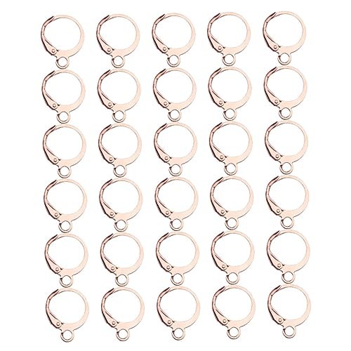 Hohopeti 100Stücke Runde Hebel Ohrringhaken DIY Schmuckzubehör für Ohrringherstellung Roségold für Bastelprojekte und Designs Hohopeti 100Stücke Runde Hebel Ohrringhaken DIY Schmuckzubehör für Ohrringherstellung Roségold für Bastelprojekte und Designs von Hohopeti