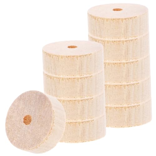 Hohopeti 10Stücke Holzräder für Kleine Runde Holzräder für Bastelprojekte Unbehandelte Holzwagenräder für Bemalen und Gestalten DIY von Hohopeti
