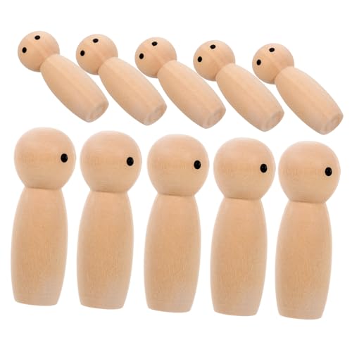Hohopeti 10Stücke Unvollendete Holzpuppen DIY Bemalbare Holzfiguren für Kreative Holzklammerpuppen für Bastelprojekte und Spielzeuggestaltung Sicher und Langlebig Hohopeti 10Stücke Unvollendete Holzpuppen DIY Bemalbare Holzfiguren für Kreative Holzklammerpuppen für Bastelprojekte und Spielzeuggestaltung Sicher und Langlebig von Hohopeti