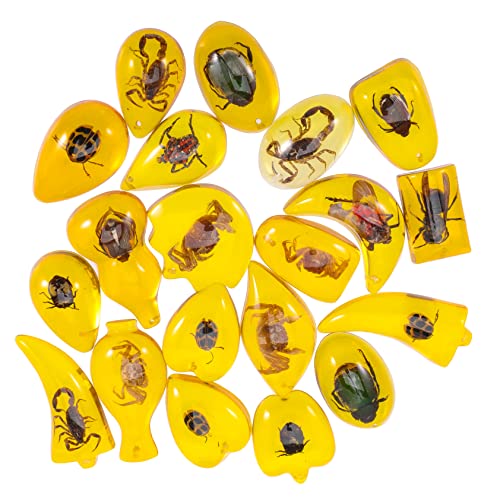Hohopeti 10stücke Bernstein-insekten Lernspielzeug Für Junge Mädchen Echte Insektenexemplare Für Junge Zum Ausgraben Und Erkunden Von Bernsteinfossilien von Hohopeti