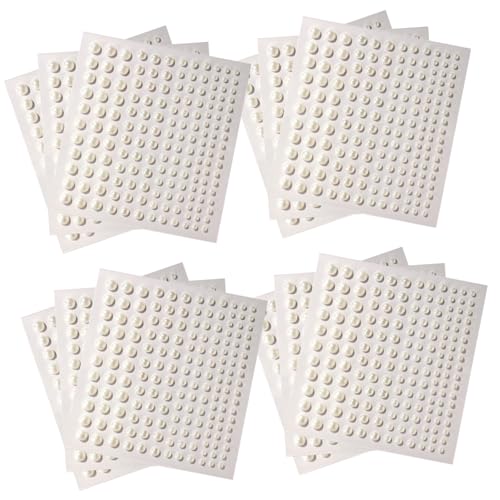 Hohopeti 12 Blatt Selbstklebende Perlen Aufkleber für Gesicht Make up und Nagelkunst Hautfreundliche Deko Juwelen für Augen Festival Cosplay Hochzeit Party Einfach zu Entfernen von Hohopeti