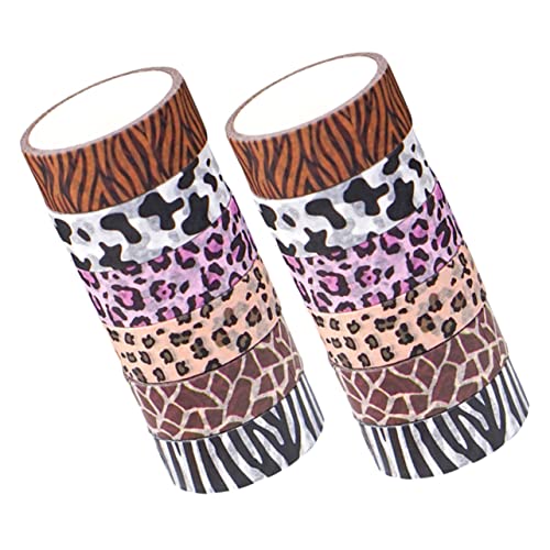 Hohopeti 12 Rollen Dünnes Washi Tape mit Verschiedenen Tiermustern Dekoratives Klebeband für Scrapbooking Geschenkpapiere Journal Planer und DIY Bastelarbeiten Leicht Klebend und von Hohopeti
