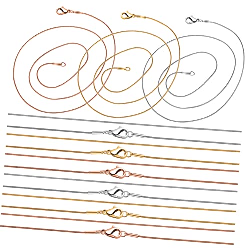Hohopeti 12 Stück Snake Chains mit Karabinerhaken Diy Ketten für Schmuckherstellung Langlebig und Glänzend für Anhänger und Tägliches Tragen Hohopeti 12 Stück Snake Chains mit Karabinerhaken Diy Ketten für Schmuckherstellung Langlebig und Glänzend für Anhänger und Tägliches Tragen von Hohopeti