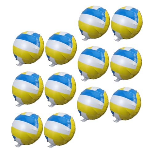 Hohopeti 12 Stück Teiliges Aluminiumfolie Volleyballballons Realistisches Design Sport themen Dekoration für Volleyball kindergeburtstag Geburtstagspartys Teamfeiern und Fotorequisiten von Hohopeti