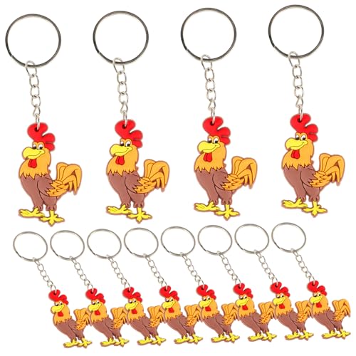 Hohopeti 12 Stück Teiliges Cartoon Hahn Schlüsselanhänger aus Stabilem Material Leichte und Tragbare Taschenanhänger mit Lebensechten Tierfiguren als Deko und Glücksbringer für Partys Hohopeti 12 Stück Teiliges Cartoon Hahn Schlüsselanhänger aus Stabilem Material Leichte und Tragbare Taschenanhänger mit Lebensechten Tierfiguren als Deko und Glücksbringer für Partys von Hohopeti