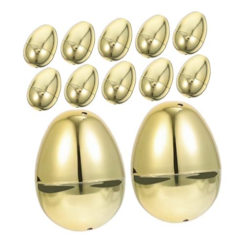 Hohopeti 12 Stück Teiliges Goldene Kunststoff Ostereier mit Öffnung Bruchsicher Befüllbar für Osterkörbe Osterdeko Partyfüllung und Klassenzimmerpreise Hohopeti 12 Stück Teiliges Goldene Kunststoff Ostereier mit Öffnung Bruchsicher Befüllbar für Osterkörbe Osterdeko Partyfüllung und Klassenzimmerpreise von Hohopeti