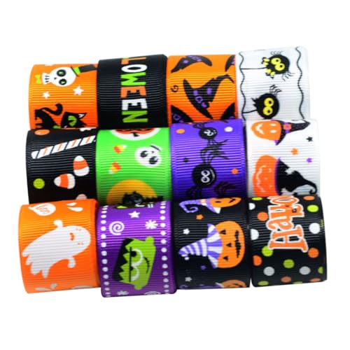 Hohopeti 12 Stück Teiliges Halloween Band Set Bedruckte Bänder für DIY Basteln Partydekoration Geschenkverpackung und Blumenstrauß Verzierung Langlebiges und Sicheres Material Hohopeti 12 Stück Teiliges Halloween Band Set Bedruckte Bänder für DIY Basteln Partydekoration Geschenkverpackung und Blumenstrauß Verzierung Langlebiges und Sicheres Material von Hohopeti