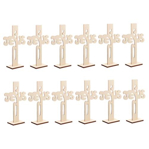 Hohopeti 12 Stück Teiliges Holzkreuz Deko Bastelplatten Unbehandelte Holzscheiben zum Bemalen DIY Holzanhänger für Kreative Holzzeichnungen und Handgemachte Dekorationen Hohopeti 12 Stück Teiliges Holzkreuz Deko Bastelplatten Unbehandelte Holzscheiben zum Bemalen DIY Holzanhänger für Kreative Holzzeichnungen und Handgemachte Dekorationen von Hohopeti