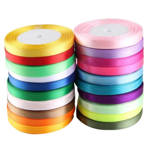 Hohopeti 12 Stück Teiliges Satin geschenkband Breit Glattes Polyester Satinband in Bunten Farben für DIY Schleifen Bastelprojekte Geschenkverpackung Hochzeits Zufällige Zufällige Farbe Hohopeti 12 Stück Teiliges Satin geschenkband Breit Glattes Polyester Satinband in Bunten Farben für DIY Schleifen Bastelprojekte Geschenkverpackung Hochzeits Zufällige Zufällige Farbe von Hohopeti