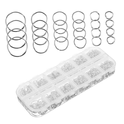 Hohopeti 1200 Stück Metall Open Jump Rings für DIY Schmuckherstellung Stabile Eisenringe für Armbänder und Mehr für Kreative Projekte und Reparaturen von Hohopeti