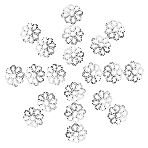 Hohopeti 1200 Stück Perlenkappen Metall Blütenform Bead End Caps für Schmuckherstellung Langlebig Rostfrei Vielseitig für DIY Perlenketten Armbänder Bastelperlen Zubehör von Hohopeti