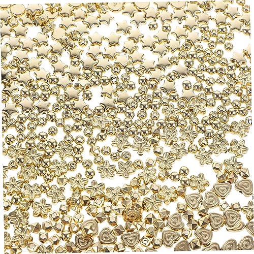 Hohopeti 1200 Stück Teiliges DIY Perlen Set Kunststoff Perlen Mix für Armbänder Halsketten Schmuckherstellung Leichte Langlebige Bastelperlen Verschiedenen Formen für Kreative DIY von Hohopeti